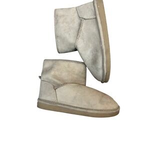 Carter's Little Planet Grey Faux Suede Shearling Lined Ankle Boots Toddler 10M